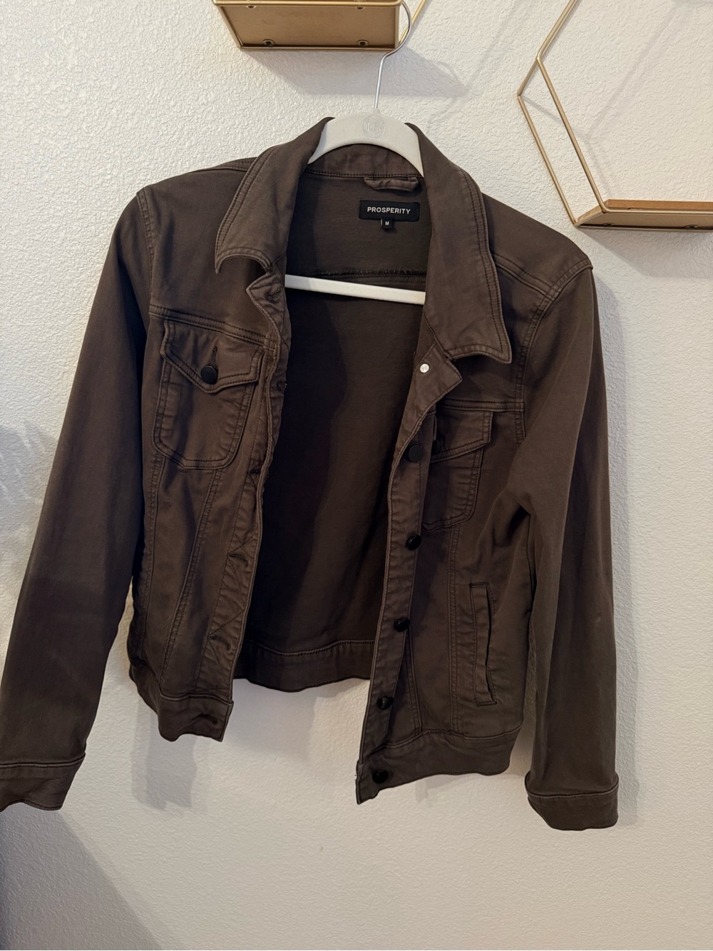 Prosperity Brown Denim-Style Jacket